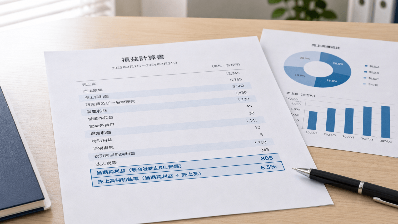 純利益率は株主に帰属する最終成果を示す