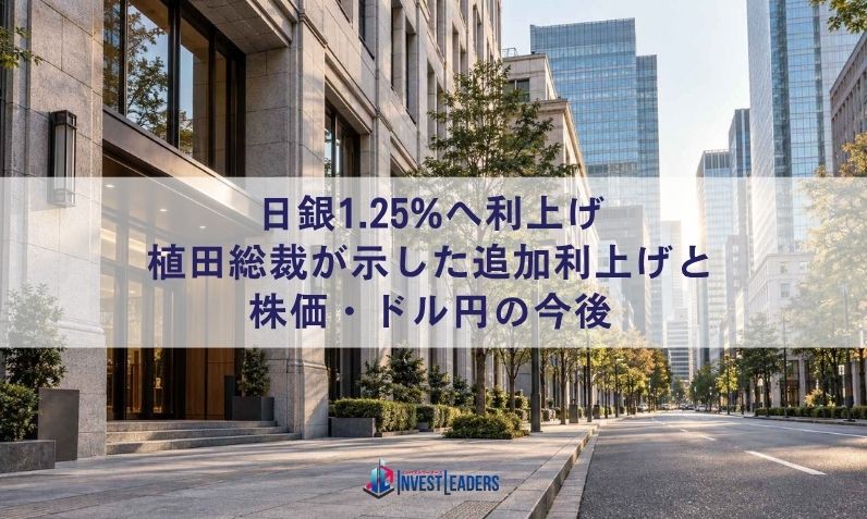 日銀1.25%へ利上げ｜植田総裁が示した追加利上げと株価・ドル円の今後