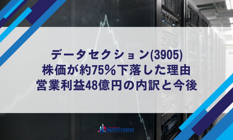 データセクション(3905)株価が約75％下落した理由｜営業利益48億円の内訳と今後