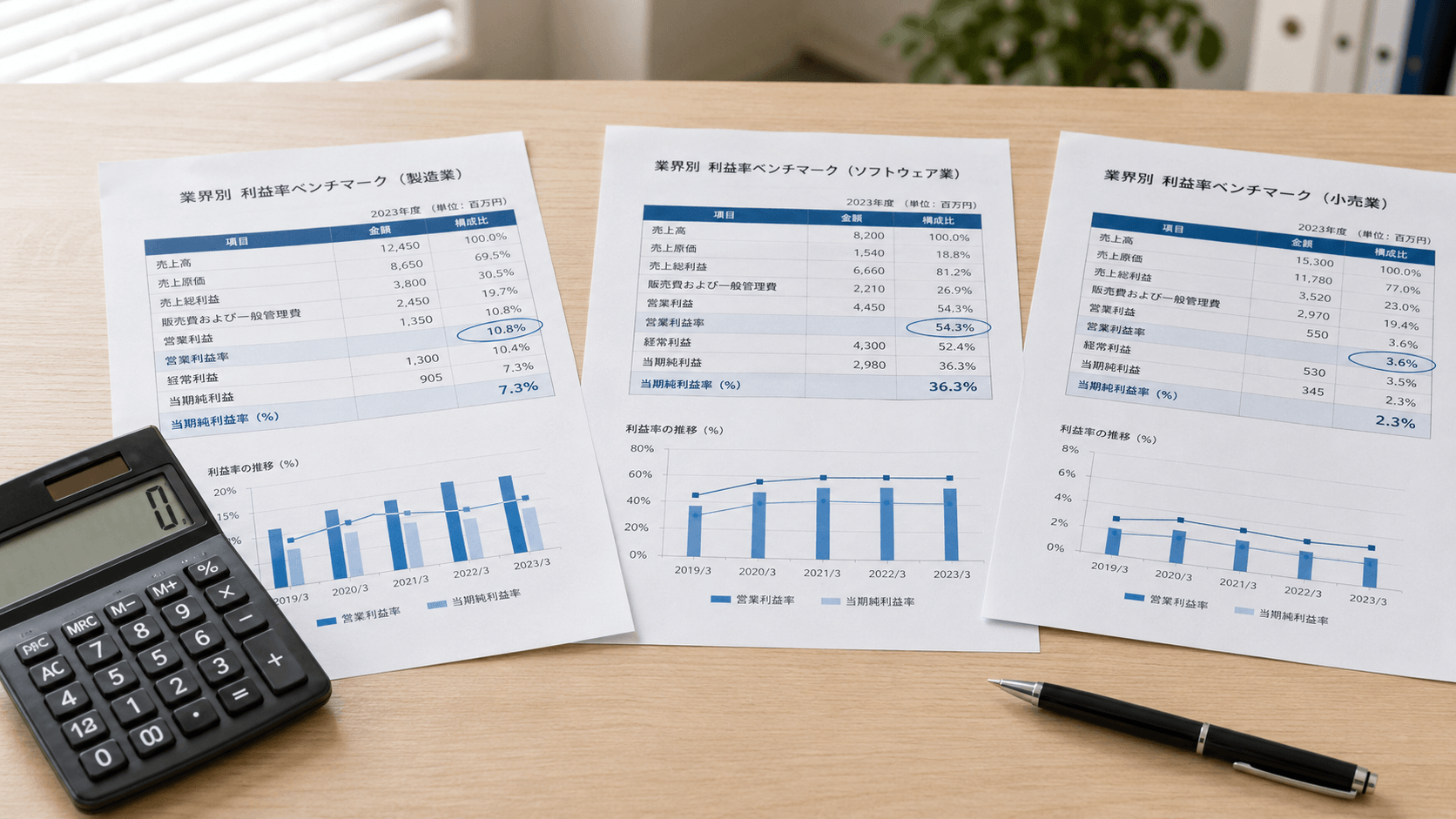 利益率の目安は業種によって大きく異なる