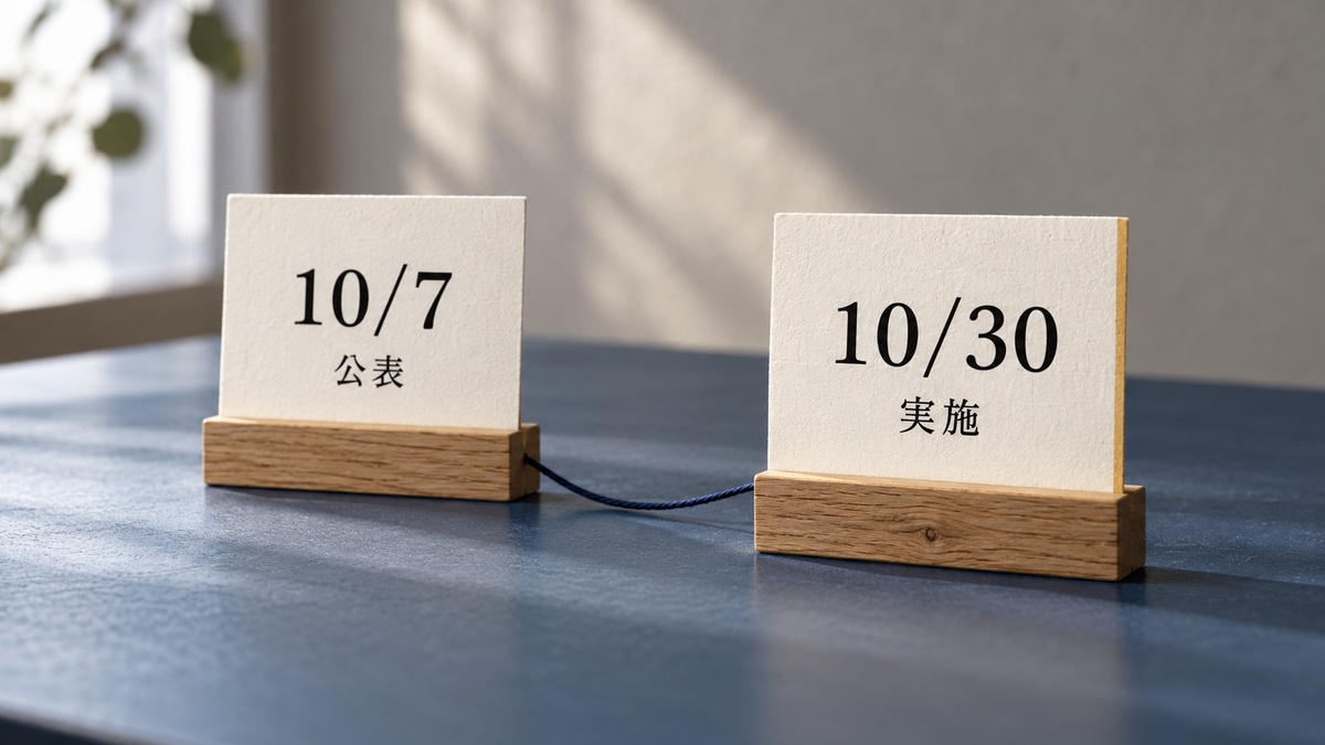 TOPIX入れ替えは10月30日|発表日との違いを確認